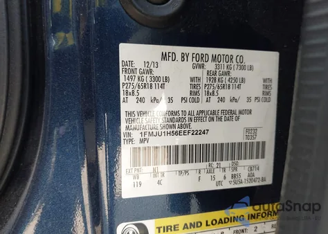 2014 Ford Expedition Xlt/King Ranch from USA, damaged, VIN 1FMJU1H56EEF22247